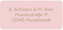Klick: Details zu Absenderetikett Hochzeit "Glam" anzeigen Absenderetikett Hochzeit Glam 45,7 x 21,2 mm rosa