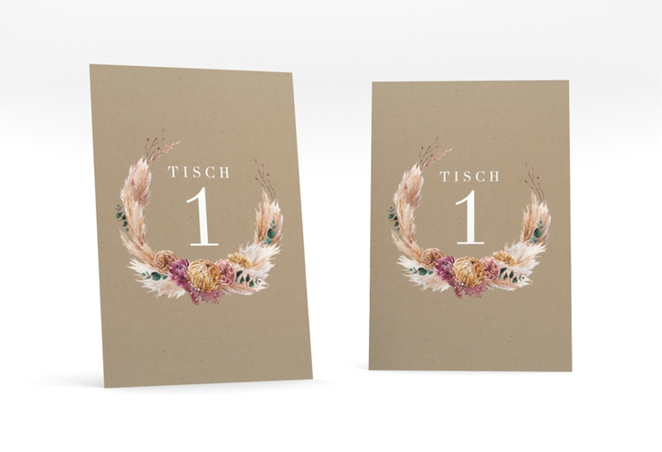 Tischnummer Hochzeit Bohochic Tischaufsteller hochglanz