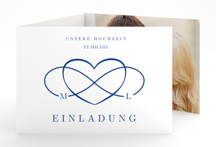 Hochzeitseinladung Infinity A6 Doppel-Klappkarte
