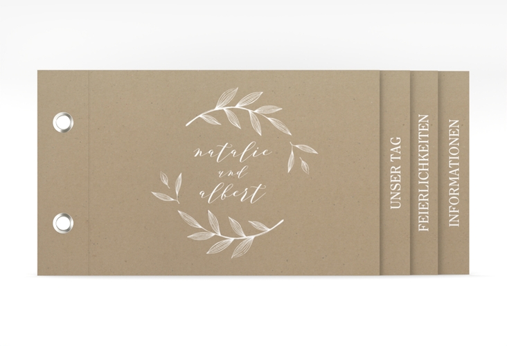 Hochzeitseinladung "Naturelove" Booklet weiss