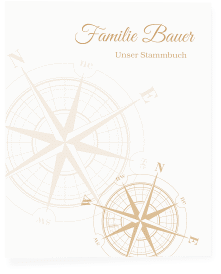 Stammbuch A4 Windrose Stammbuch A4 beige