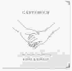 Gästebuch Selection Hochzeit Hands Leinen-Hardcover weiss mit sich haltenden Händen im Monoline-Stil