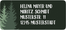 Absenderetikett Hochzeit "Forest"