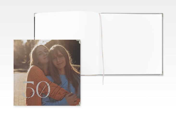Gästebuch Selection Geburtstag Ehrentag Leinen-Hardcover grau