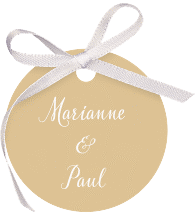 Klick: Details zu Geschenkanhänger Hochzeit "Rise" anzeigen Geschenkanhänger Hochzeit Rise Geschenkanhänger, rund beige