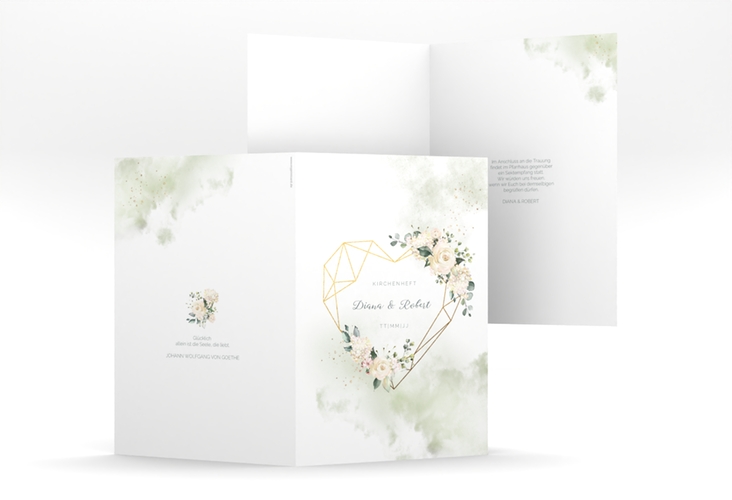 Kirchenheft Hochzeit Adore A5 Klappkarte hoch