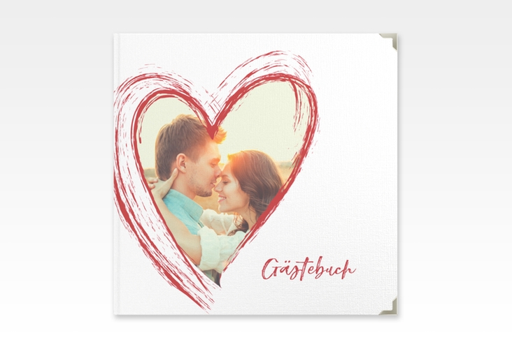 Gästebuch Selection Hochzeit Liebe Leinen-Hardcover rot