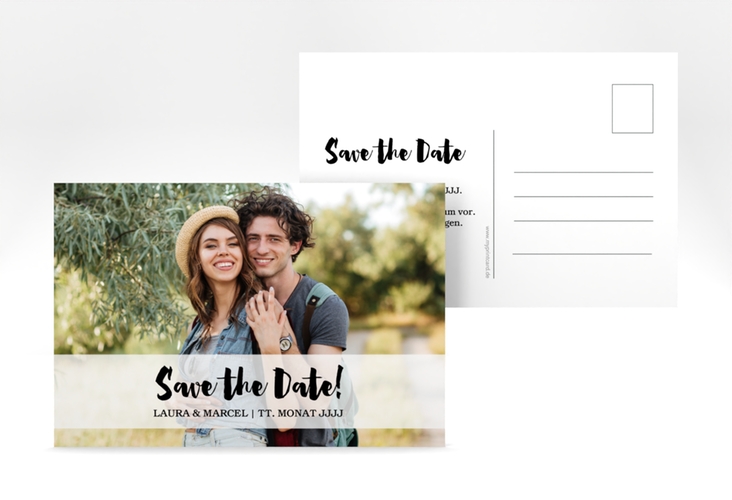 Save the Date-Postkarte Mirage A6 Postkarte weiss