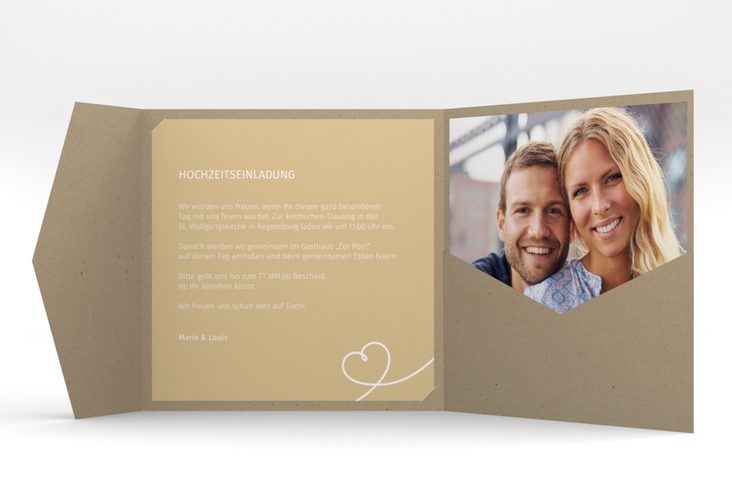 Hochzeitseinladung "Line" Pocketfold