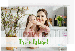 Osterkarte Passion A6 Postkarte gruen