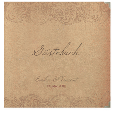 Klick: Details zu Gästebuch Selection Hochzeit "Fairytale" anzeigen Gästebuch Selection Hochzeit Fairytale Leinen-Hardcover braun mit Vintage-Bordüre