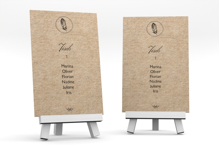 Tischaufsteller Hochzeit Colorado Tischaufsteller Kraftpapier