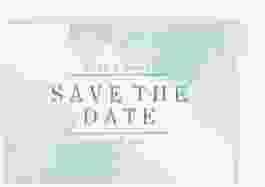 Save the Date-Postkarte Blush A6 Postkarte tuerkis