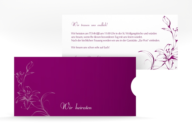Hochzeitseinladung Lille Einsteckkarte hochglanz