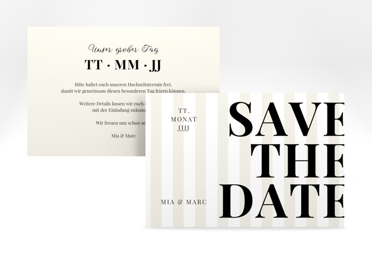 Save the Date-Karte Streifen A6 Karte quer