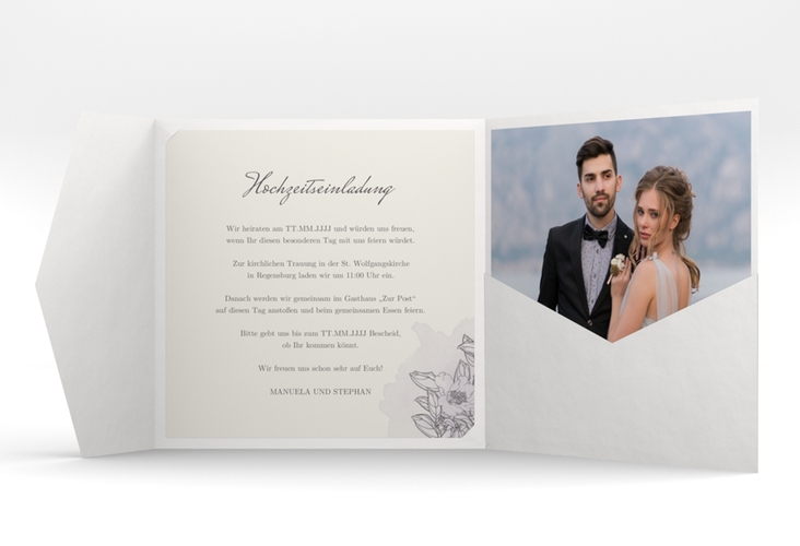 Hochzeitseinladung Artlover Pocketfold