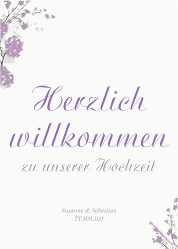 Klick: Details zu Willkommensschild Poster "Salerno" anzeigen Willkommensschild Poster Salerno 50 x 70 cm Poster flieder