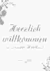 Willkommensschild Poster Salerno 50 x 70 cm Poster flieder