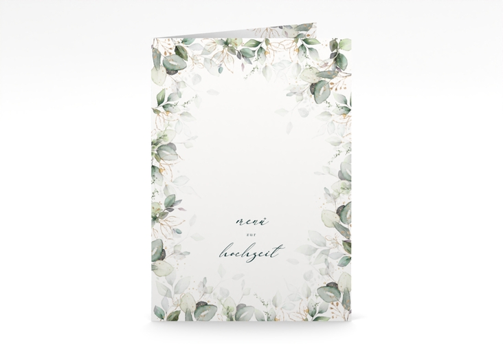 Menükarte Hochzeit Poesia A5 Klappkarte hoch