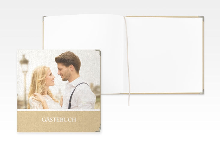 Gästebuch Selection Hochzeit "Balance" Leinen-Hardcover beige