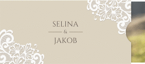 Klick: Details zu Hochzeitseinladung "Vintage" anzeigen Hochzeitseinladung Vintage Einsteckkarte beige mit floraler Spitze