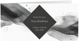 Klick: Details zu Danksagungskarte Trauer "Trauerschleier" anzeigen Danksagungskarte Trauer "Trauerschleier"