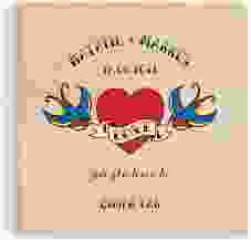 Gästebuch Hochzeit Tattoo Ringbindung beige mit Herz und zwei Schwalben