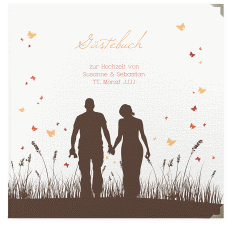 Klick: Details zu Gästebuch Selection Hochzeit "Rouen" anzeigen Gästebuch Selection Hochzeit Rouen Leinen-Hardcover braun
