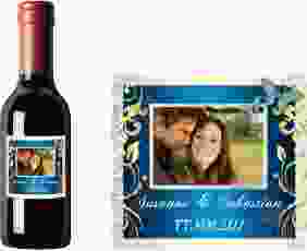 Piccoloetikett Hochzeit Toulouse Etikett Piccolo blau