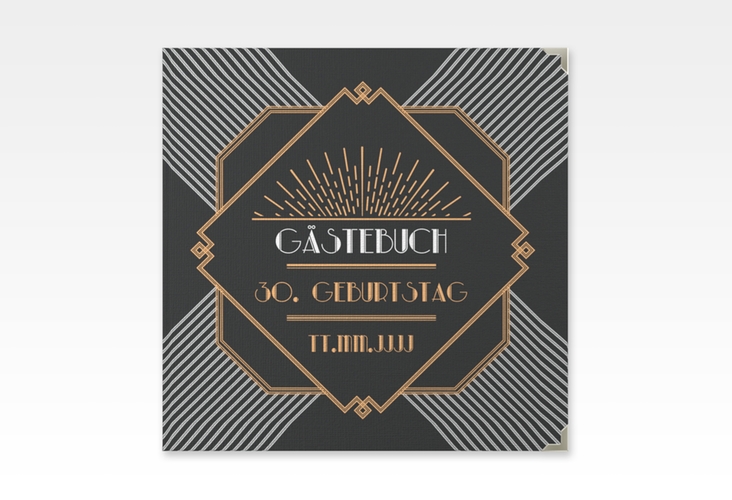 Gästebuch Selection Geburtstag "Glamour" Leinen-Hardcover im Art Déco Stil der 20er Jahre