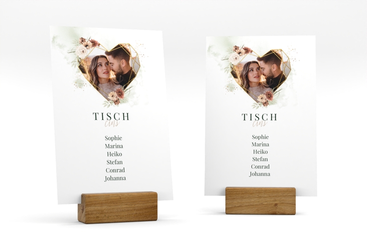 Tischaufsteller Hochzeit Odeur Tischaufsteller gruen