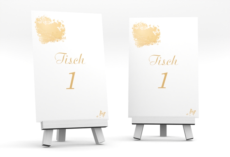 Tischnummer Hochzeit Mailand Tischaufsteller beige