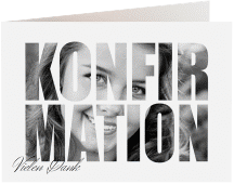 Klick: Details zu Danksagung Konfirmation "Inspiration" anzeigen Danksagung Konfirmation Inspiration A6 Klappkarte quer weiss