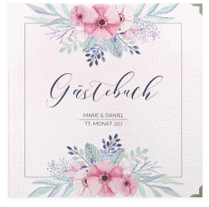 Klick: Details zu Gästebuch Selection Hochzeit "Surfinia" anzeigen Gästebuch Selection Hochzeit Surfinia Leinen-Hardcover rosa
