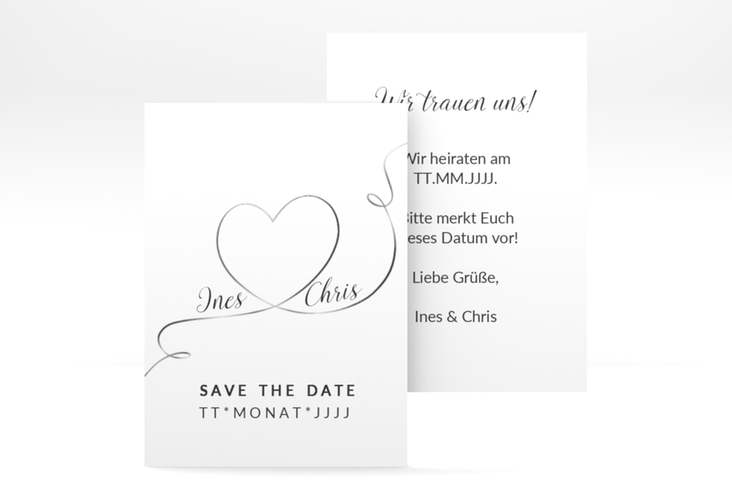 Save the Date-Visitenkarte Dolce Visitenkarte hoch