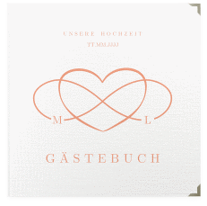 Klick: Details zu Gästebuch Selection Hochzeit "Infinity" anzeigen Gästebuch Selection Hochzeit Infinity Leinen-Hardcover apricot