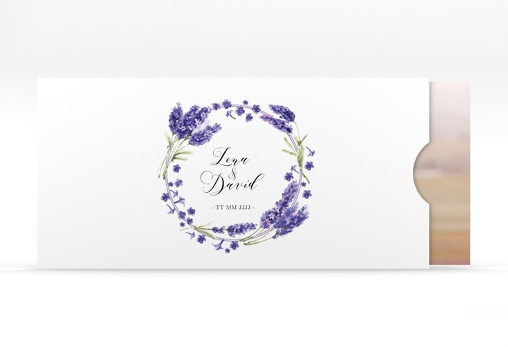 Hochzeitseinladung Lavendel Einsteckkarte