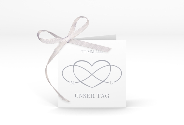 Geschenkanhänger Hochzeit Infinity Geschenkanhänger 10er Set grau