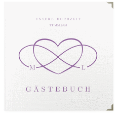 Klick: Details zu Gästebuch Selection Hochzeit "Infinity" anzeigen Gästebuch Selection Hochzeit Infinity Leinen-Hardcover lila