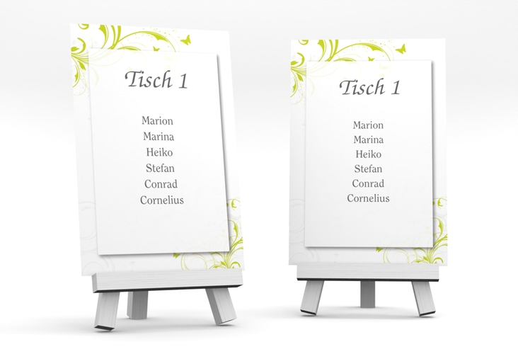 Tischaufsteller Hochzeit Palma Tischaufsteller gruen