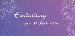 Klick: Details zu Einladung 50. Geburtstag "Peter/Petra" anzeigen Einladung 50. Geburtstag "Peter/Petra"