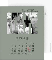 Save the Date-Kalenderblatt "Letters"