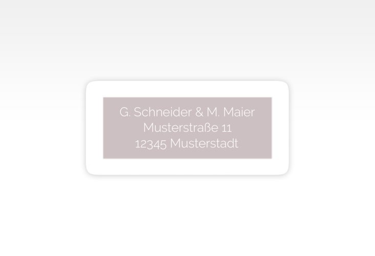 Absenderetikett Hochzeit Simply 45,7 x 21,2 mm grau
