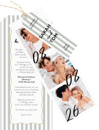 Klick: Details zu Hochzeitseinladung "Strips" anzeigen Hochzeitseinladung Strips