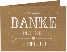 Danksagung Taufe "Lettering"