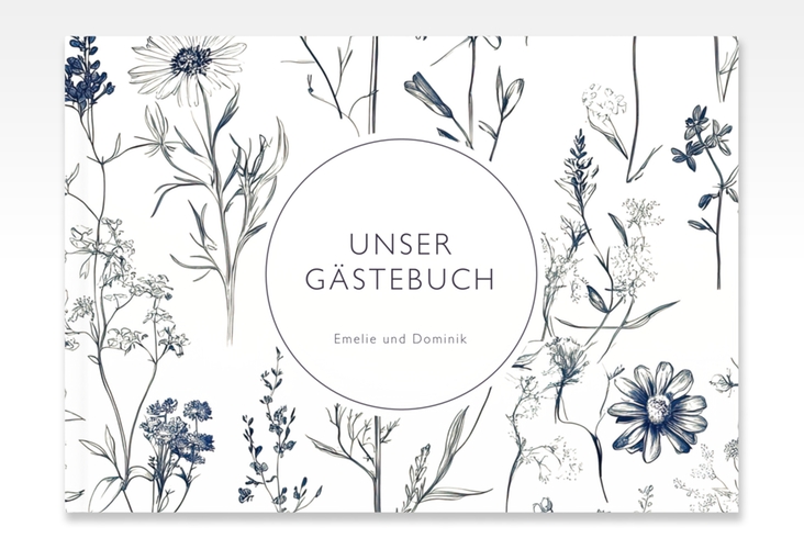 Gästebuch A4 quer Chinoiserie Floral A4 quer, Hardcover