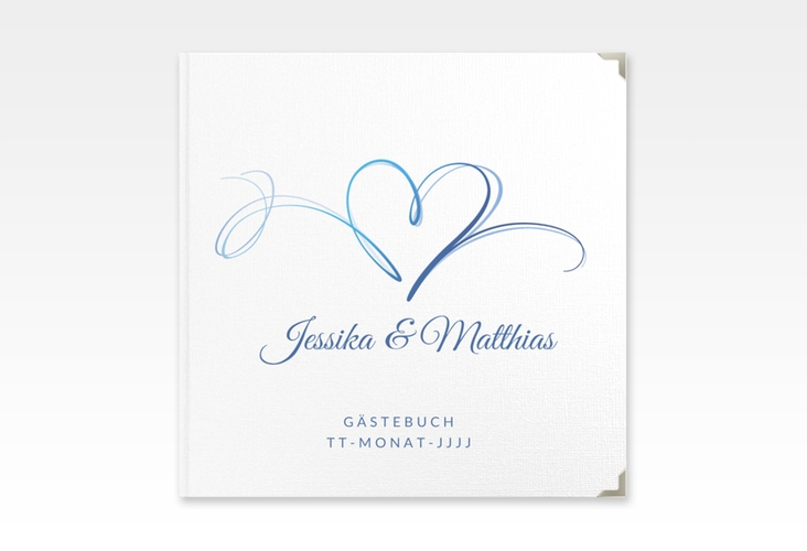 Gästebuch Selection Hochzeit Envie Leinen-Hardcover blau