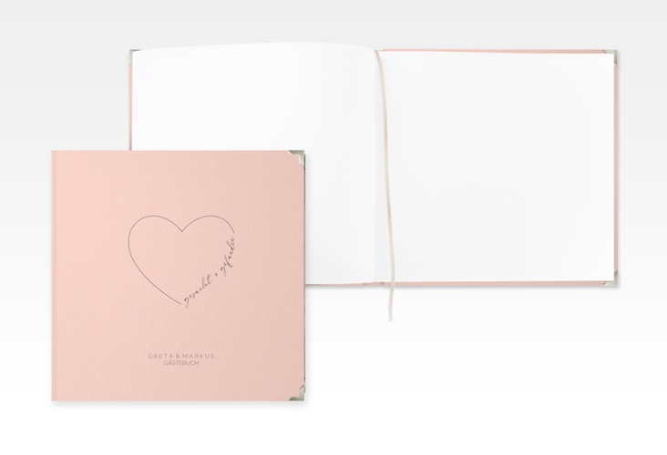 Gästebuch Selection Hochzeit Lebenstraum Leinen-Hardcover rosa