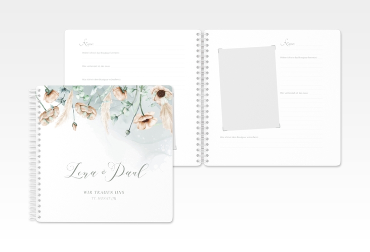 Gästebuch Hochzeit Anemone Ringbindung