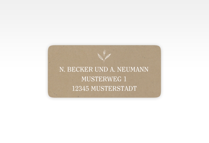Absenderetikett Hochzeit Naturelove 45,7 x 21,2 mm weiss